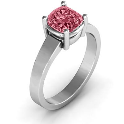 Cushion Cut Solitaire Ring - Handcrafted & Custom-Made