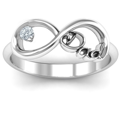 Dad Infinity Ring - Handcrafted & Custom-Made