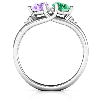 Darling Duo Double Gemstone Ring  - Handcrafted & Custom-Made
