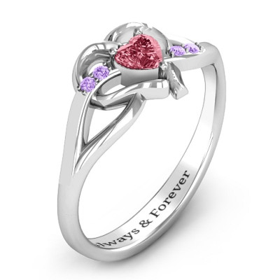 Endless Romance Engravable Heart Ring - Handcrafted & Custom-Made