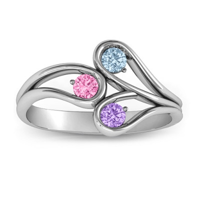 Eternal Elegance Three-Stone Ring  - Handcrafted & Custom-Made