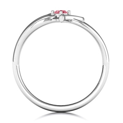 Everlasting Elegance Interwoven Heart Ring - Handcrafted & Custom-Made