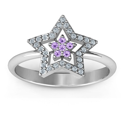 Floating Star with Halo Ring - Handcrafted & Custom-Made
