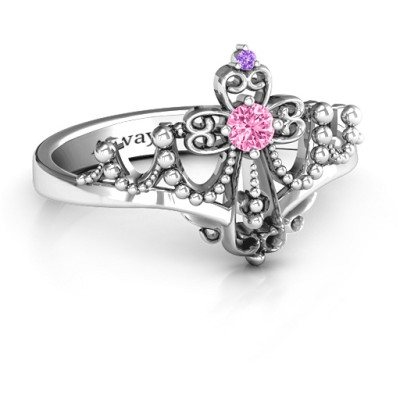 Forever And Always Tiara Ring - Handcrafted & Custom-Made