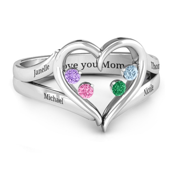 Forever In My Heart Birthstone Ring  - Handcrafted & Custom-Made