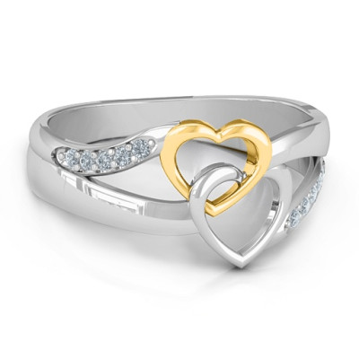 Forever Linked Hearts Ring - Handcrafted & Custom-Made