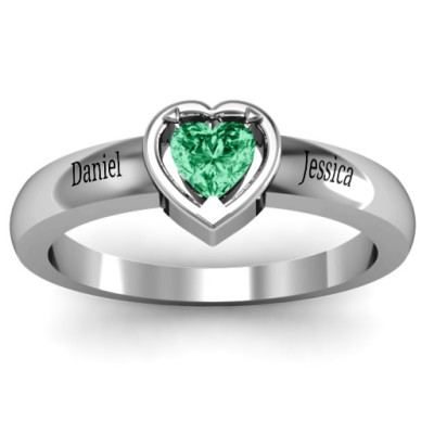 Heart in a Heart Ring - Handcrafted & Custom-Made
