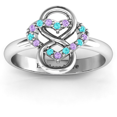 Infinite Love with Stones Rings  - Handcrafted & Custom-Made