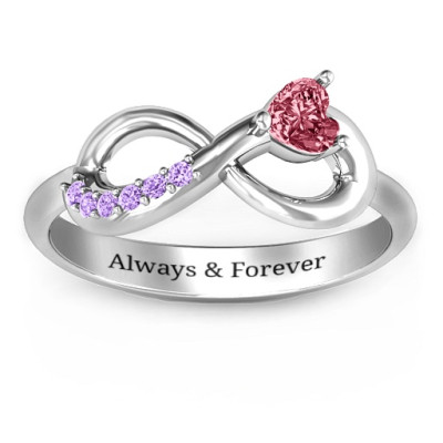 Infinity In Love Ring with Accents - Handcrafted & Custom-Made