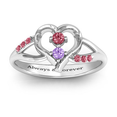 Magical Moments Two-Stone Ring  - Handcrafted & Custom-Made