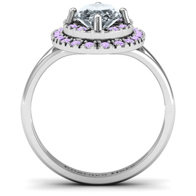 Margaret Double Halo Ring - Handcrafted & Custom-Made