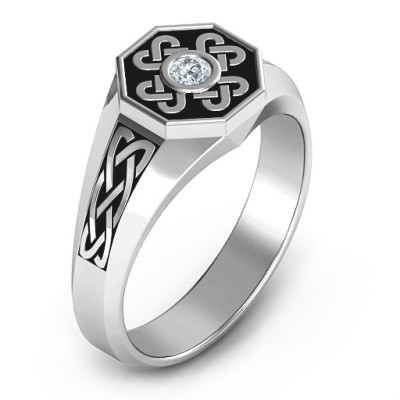 Men's Celtic Knot Signet Ring - Handcrafted & Custom-Made
