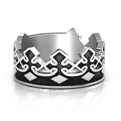 Men's Regal Crown Band - Handcrafted & Custom-Made