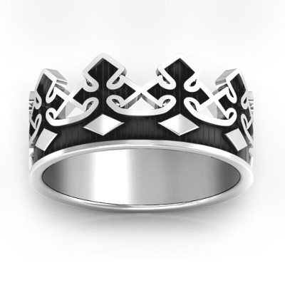 Men's Regal Crown Band - Handcrafted & Custom-Made
