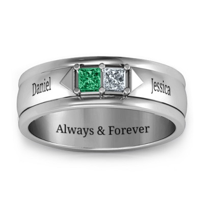 Men's Timeless Romance Ring - Handcrafted & Custom-Made