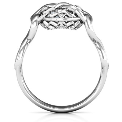 My Infinite Love Caged Hearts Ring - Handcrafted & Custom-Made