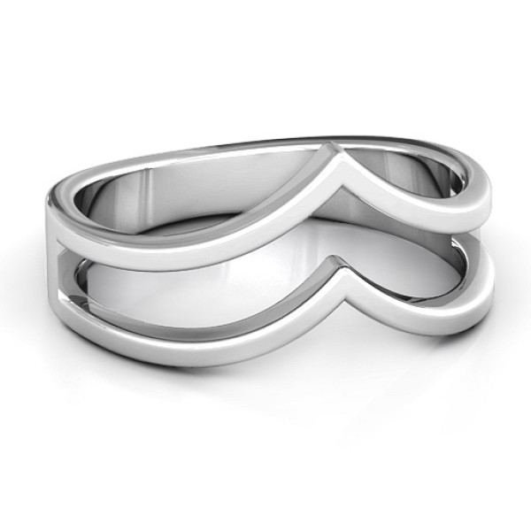 Peaks and Valleys Geometric Ring - Handcrafted & Custom-Made