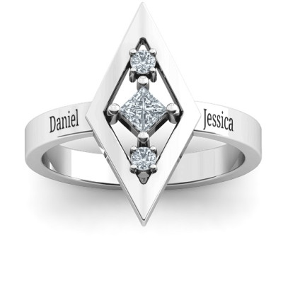 Playing with Diamonds Ring - Handcrafted & Custom-Made