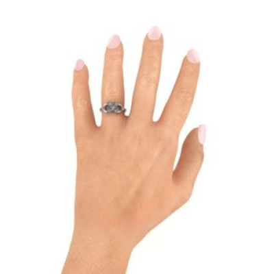 Princess Centre Infinity Ring - Handcrafted & Custom-Made