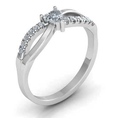 Split Shank Heart Promise Ring - Handcrafted & Custom-Made
