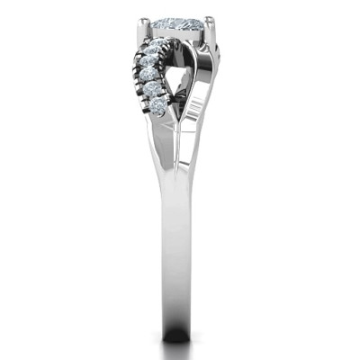 Split Shank Heart Promise Ring - Handcrafted & Custom-Made