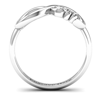 Sterling Silver BFF Friendship Infinity Ring - Handcrafted & Custom-Made