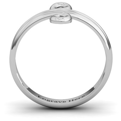 Sterling Silver Basket Weave Loop Ring - Handcrafted & Custom-Made
