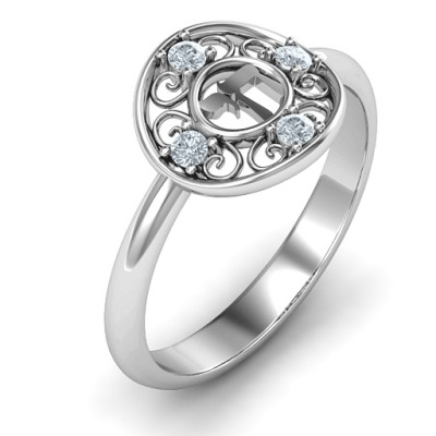 Sterling Silver Chai Filigree Ring - Handcrafted & Custom-Made