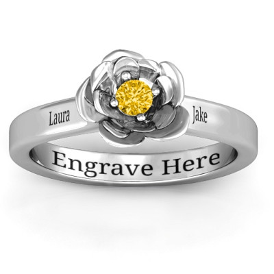 Sterling Silver Flourish Rose Ring - Handcrafted & Custom-Made