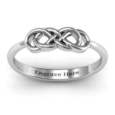 Sterling Silver Infinity Knot Ring - Handcrafted & Custom-Made