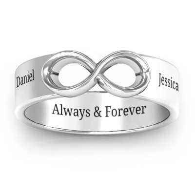 Sterling Silver Men's Expression of Infinity Band - Handcrafted & Custom-Made