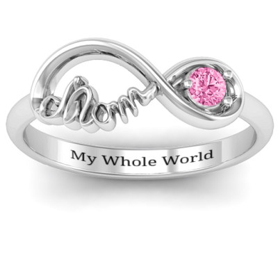 Sterling Silver Mom's Infinity Bond Ring - Handcrafted & Custom-Made