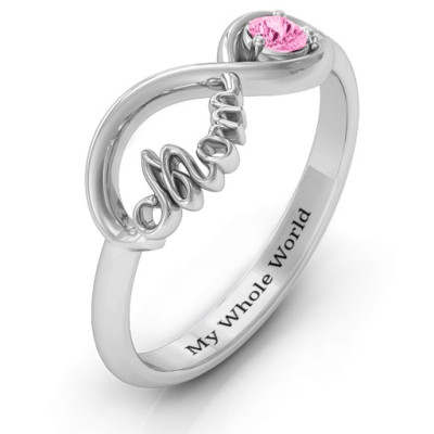 Sterling Silver Mom's Infinity Bond Ring - Handcrafted & Custom-Made
