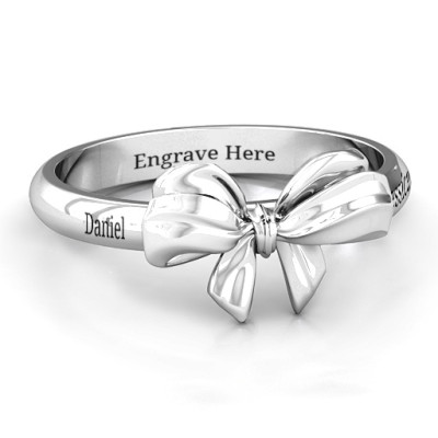 Sterling Silver Papillon Bow Ring - Handcrafted & Custom-Made