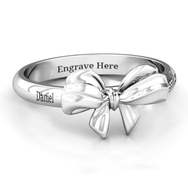 Sterling Silver Papillon Bow Ring - Handcrafted & Custom-Made