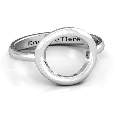 Sterling Silver Simple Circle Karma Ring - Handcrafted & Custom-Made