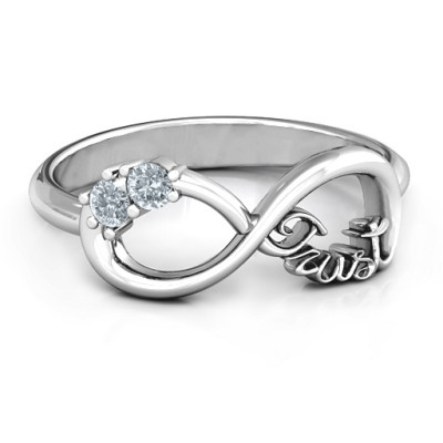 Sterling Silver Trust Infinity Ring - Handcrafted & Custom-Made