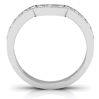 Sterling Silver U-Shape Shadow Ring - Handcrafted & Custom-Made