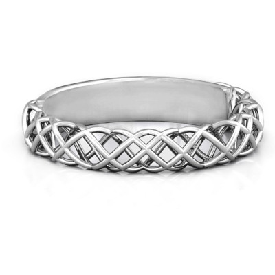 Sterling Silver Woven in Love Ring - Handcrafted & Custom-Made