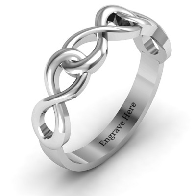 Triple Entwined Infinity Ring - Handcrafted & Custom-Made