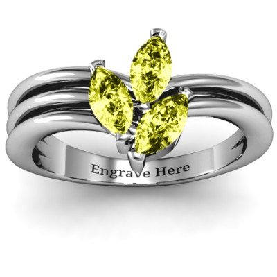 Triple Marquise Collage Ring - Handcrafted & Custom-Made