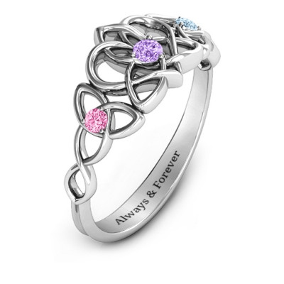 Triple Trinity Celtic Heart Ring - Handcrafted & Custom-Made