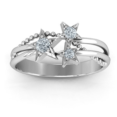 Twinkling Starlight Ring - Handcrafted & Custom-Made