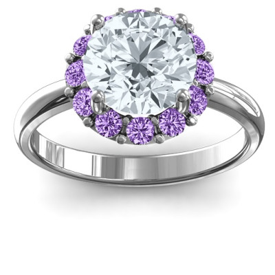 Victoria Single Halo Ring - Handcrafted & Custom-Made