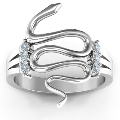 Zig Zag Snake Ring - Handcrafted & Custom-Made