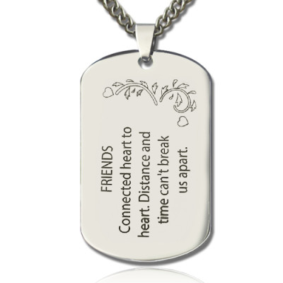 Best Friends Dog Tag Name Necklace - Handcrafted & Custom-Made