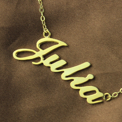 Solid Gold 18ct Julia Style Name Necklace - Handcrafted & Custom-Made