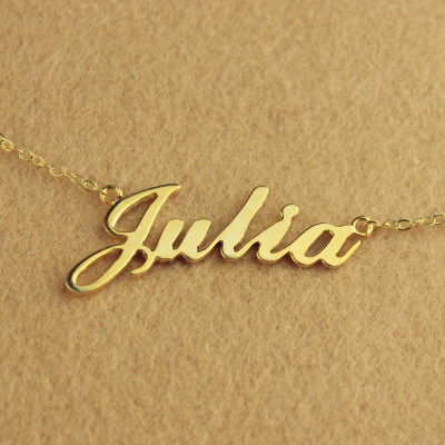 Solid Gold 18ct Julia Style Name Necklace - Handcrafted & Custom-Made
