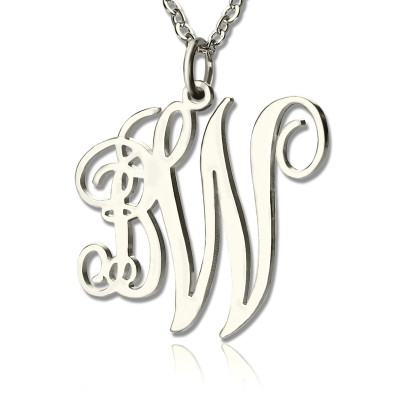 Personalised 2 Initial Monogram Necklace Sterling Silver - Handcrafted & Custom-Made
