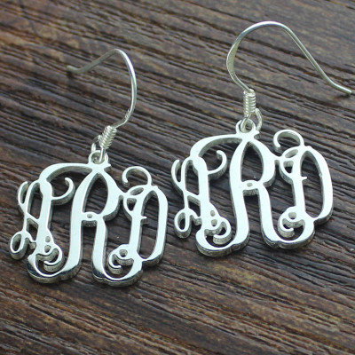 Personalised Sterling Silver Monogram Earrings - Handcrafted & Custom-Made